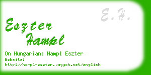 eszter hampl business card